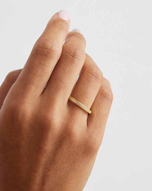 18k Gold Vermeil With Love Ring