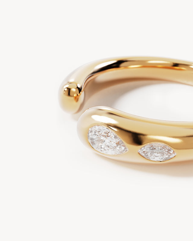18k Gold Vermeil Dewdrop Ring