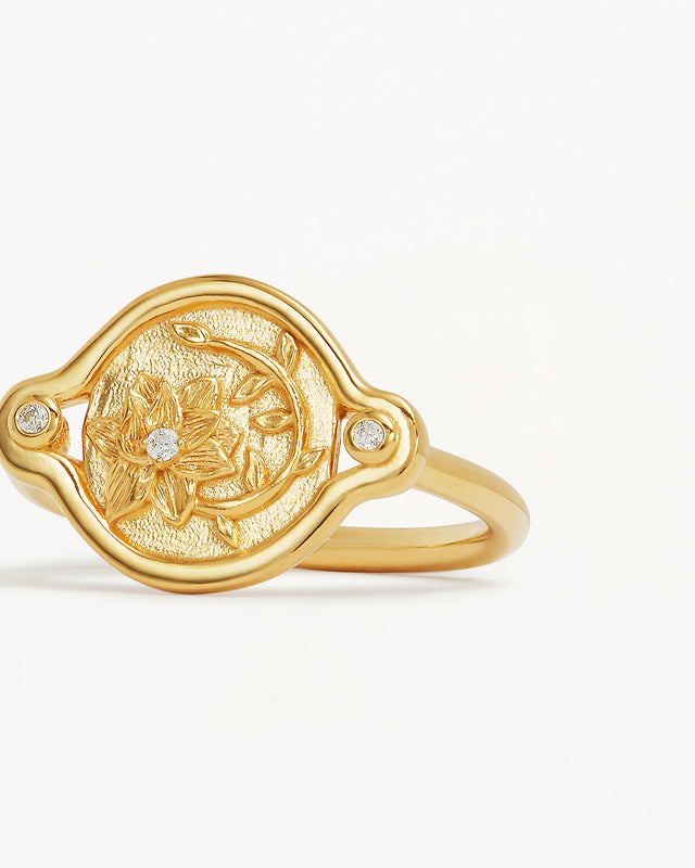 18k Gold Vermeil Serene Lotus Ring