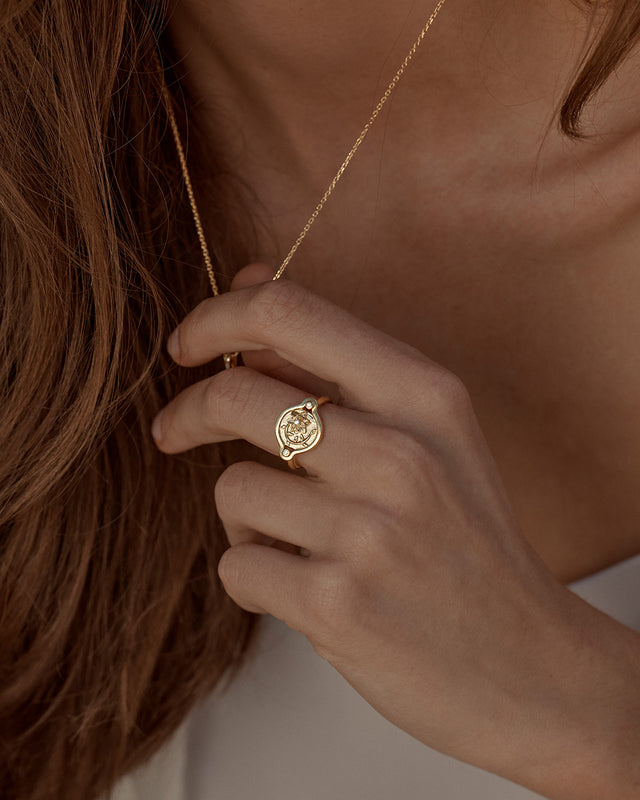 18k Gold Vermeil Serene Lotus Ring