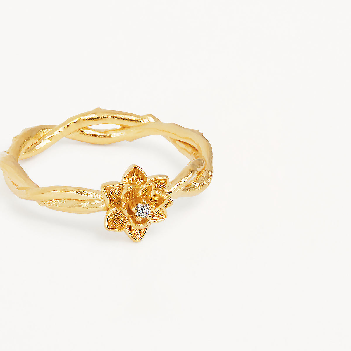 18k Gold Vermeil Bloom Within Lotus Ring – by charlotte