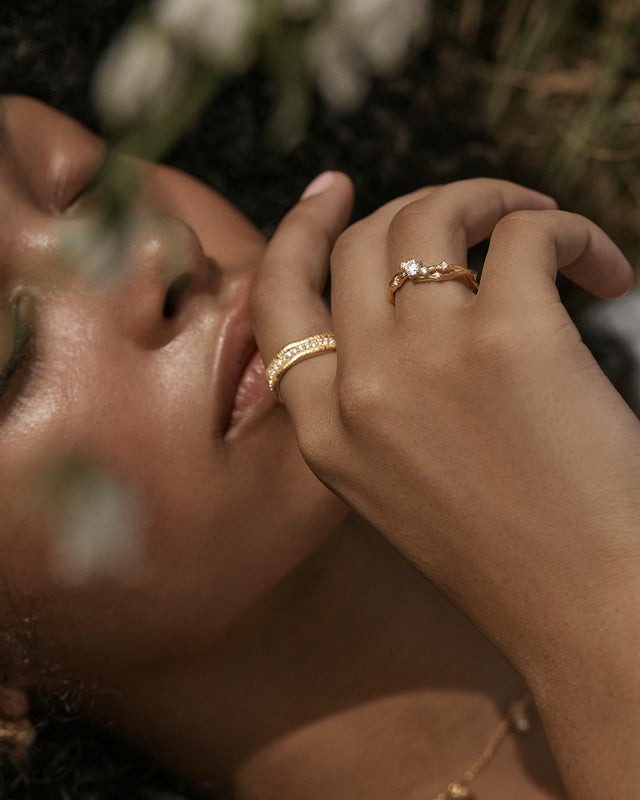 18k Gold Vermeil Begin Again Band Ring