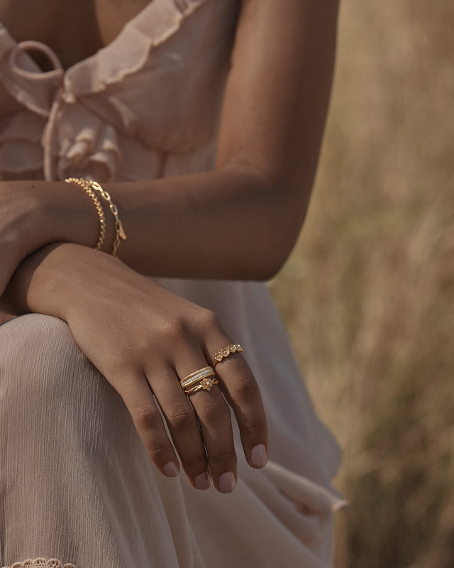 18k Gold Vermeil Begin Again Band Ring