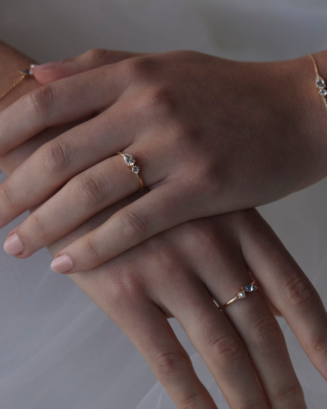 14k Solid Gold With All My Heart Sapphire Ring