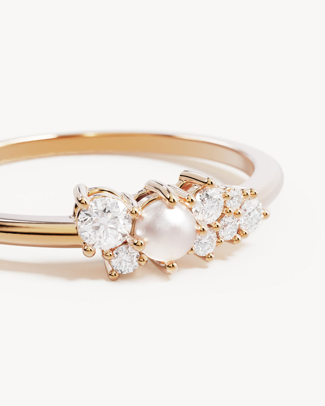 18k Gold Vermeil Love in Stillness Pearl Ring