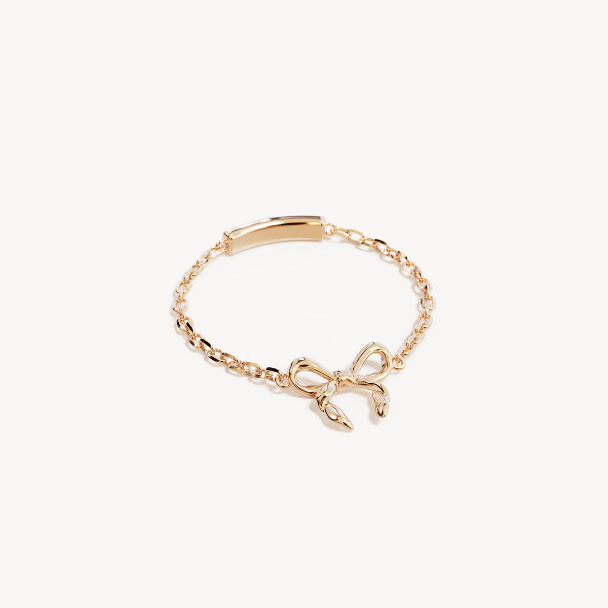 18k Gold Vermeil Forever More Chain Bow Ring – by charlotte