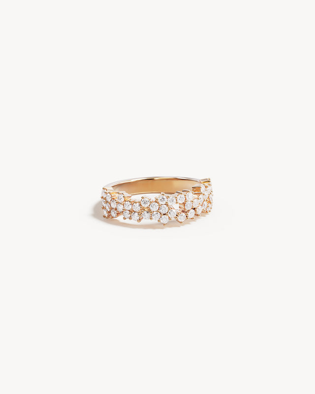 18k Gold Vermeil Crystal Dust Bold Ring