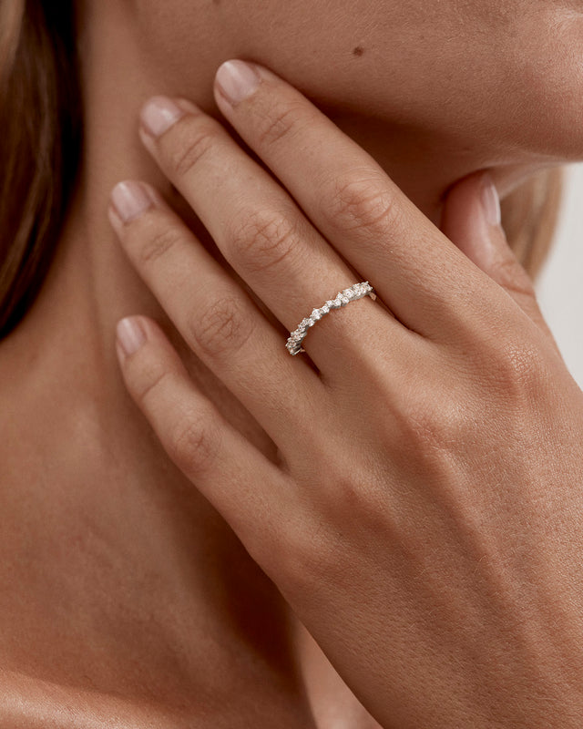 Sterling Silver Crystal Dust Fine Ring