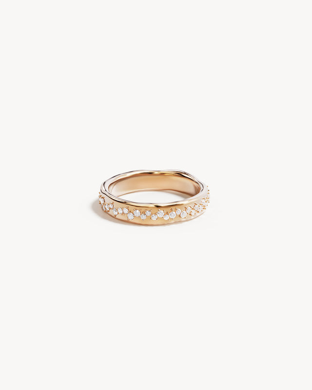 18k Gold Vermeil Scattered Light Ring