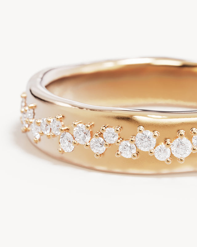 18k Gold Vermeil Scattered Light Ring