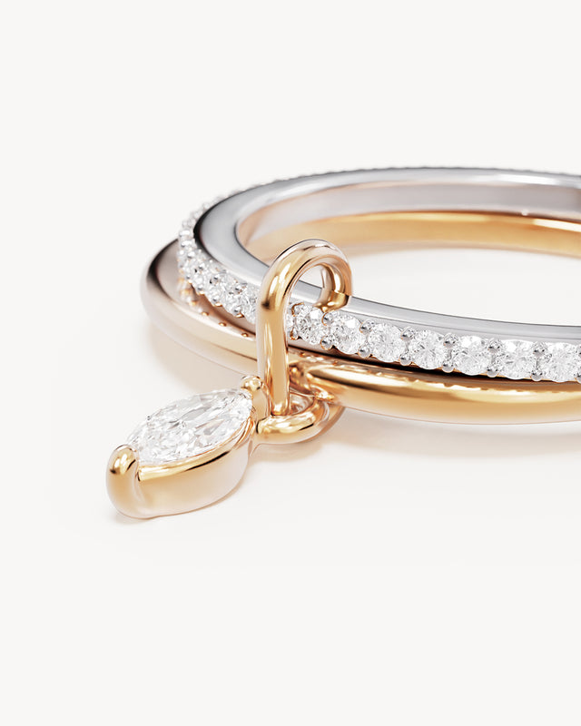 18k Gold Vermeil Two-Tone Connected Souls Ring