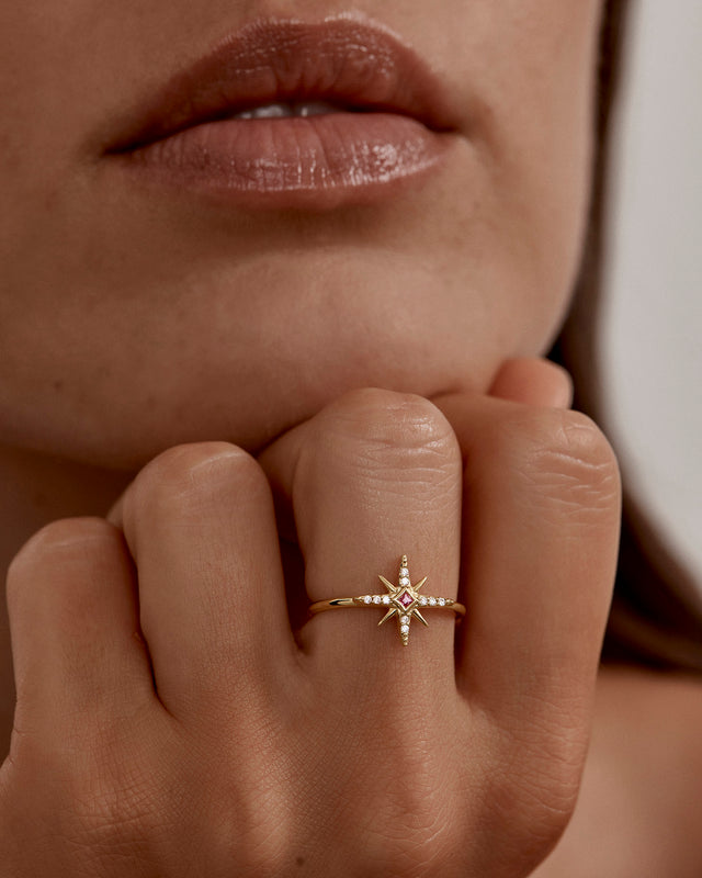 18k Gold Vermeil Starry Night Ring