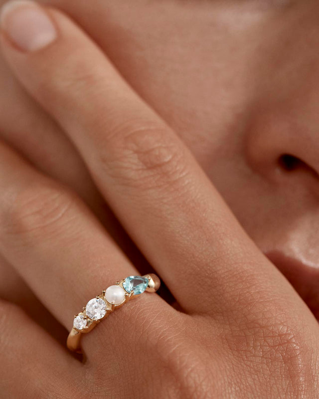 18k Gold Vermeil Breathe in Stillness Ring
