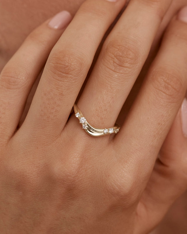 9k Solid Gold After the Rain Lab-Grown Diamond Ring