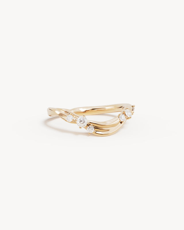 9k Solid Gold After the Rain Lab-Grown Diamond Ring