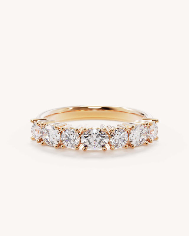 18k Solid Gold Infinite Bloom Diamond Wedding Band