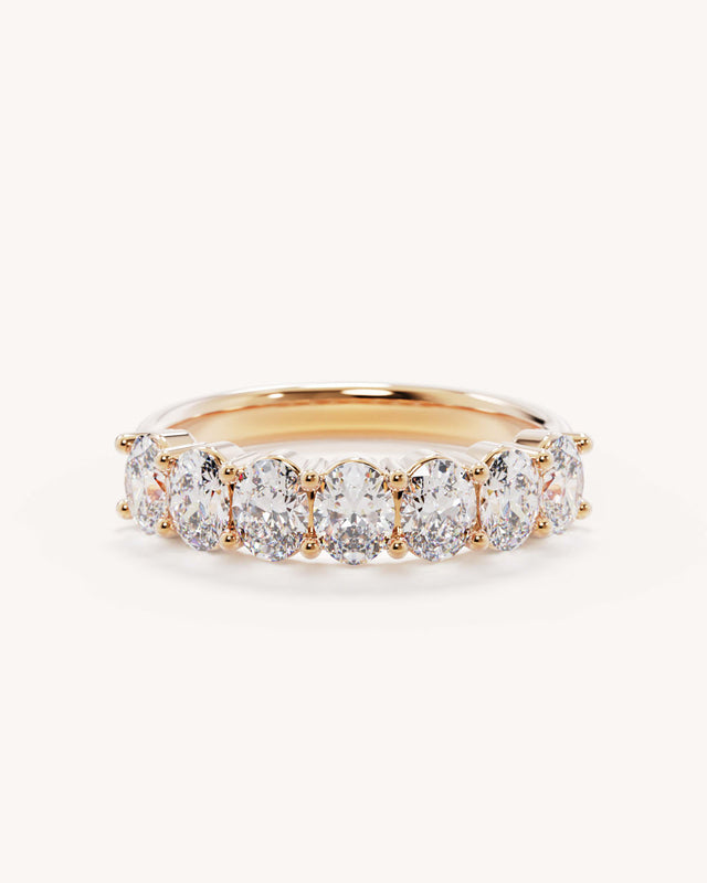18k Solid Gold Radiant Halo Diamond Wedding Band