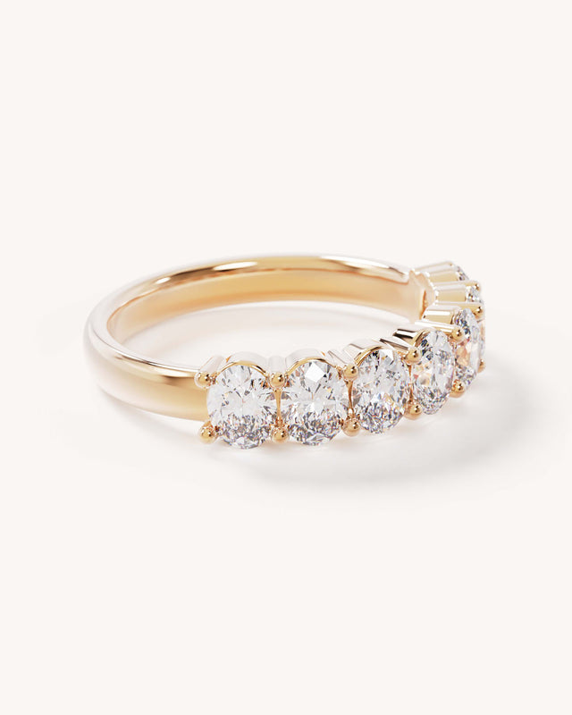 18k Solid Gold Radiant Halo Diamond Wedding Band