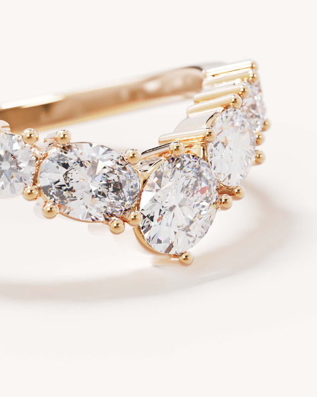 18k Solid Gold Love Embraced Diamond Wedding Band