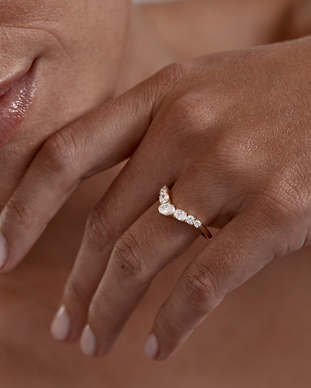 18k Solid Gold Love Embraced Diamond Wedding Band