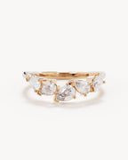 18k Solid Gold Romance Diamond Wedding Band