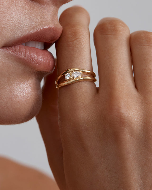 18k Gold Vermeil Celestial Path Ring