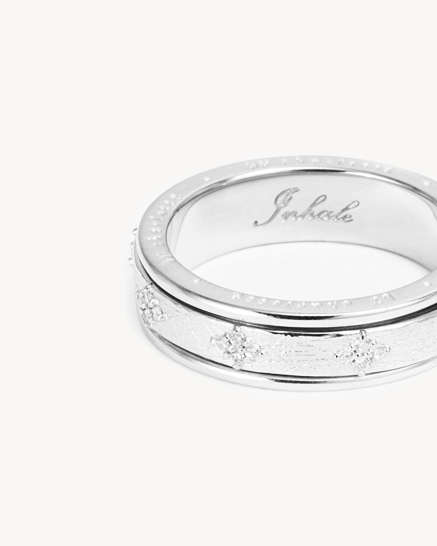 Sterling Silver Breathe Spinning Meditation Ring – by charlotte