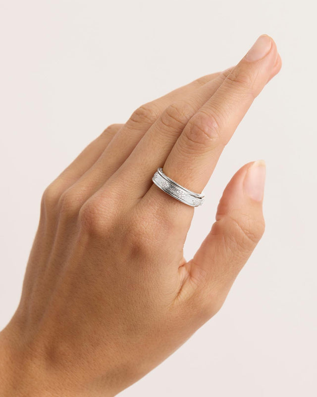 Sterling Silver Breathe Spinning Meditation Ring by charlotte Sterling Silver Breathe Spinning Meditation Ring by charlotte