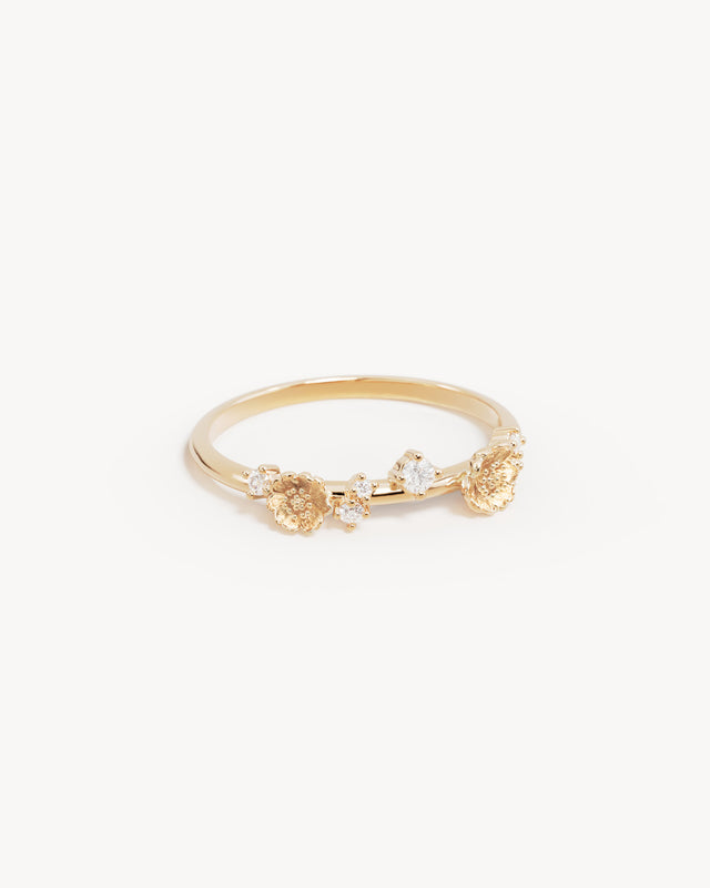 9k Solid Gold Awakened Garden Lab-Grown Diamond Ring