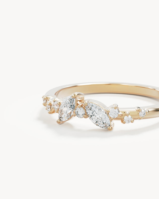 9k Solid Gold Whispering Petals 0.326ct Lab-Grown Diamond Ring