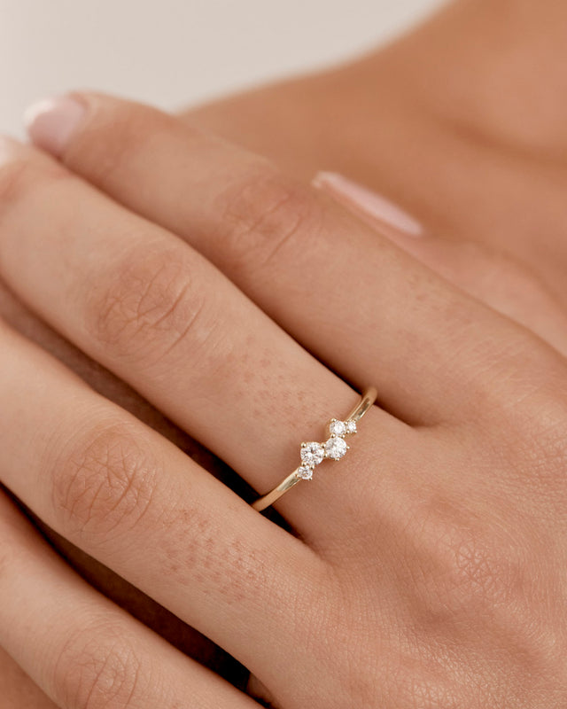 9k Solid Gold First Light Lab-Grown Diamond Ring