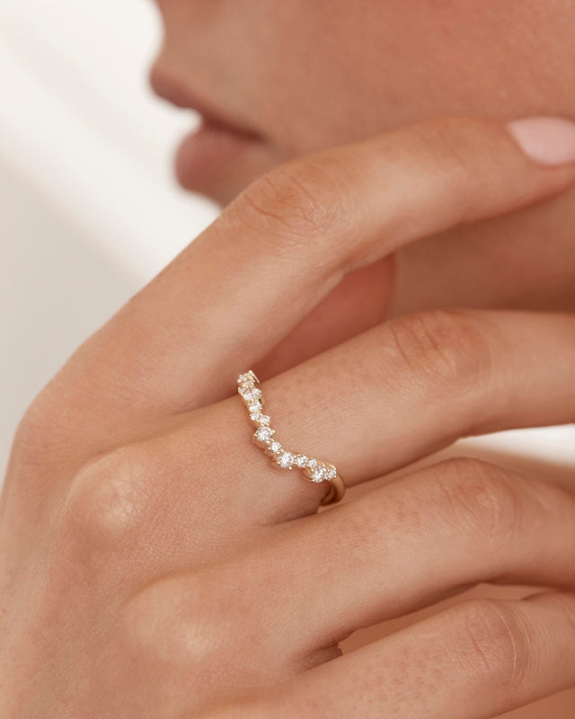 9k Solid Gold Sunlit Dew 0.332ct Lab-Grown Diamond Ring
