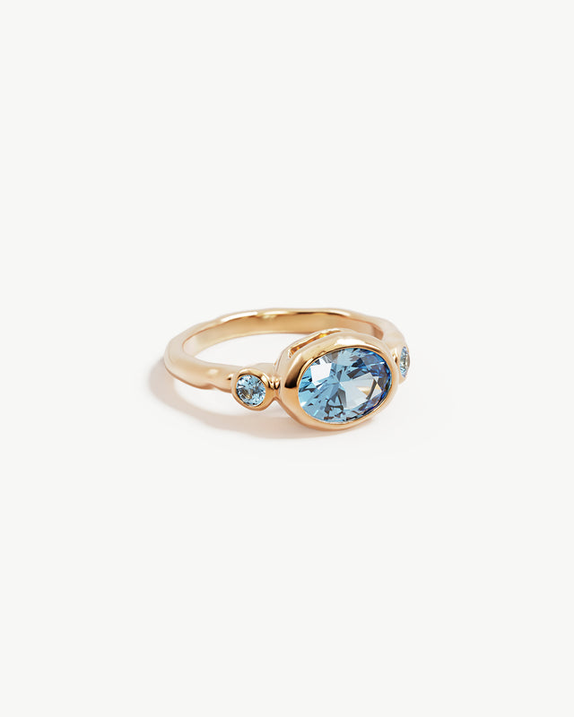 18k Gold Vermeil Radiant Soul Ring - Ocean
