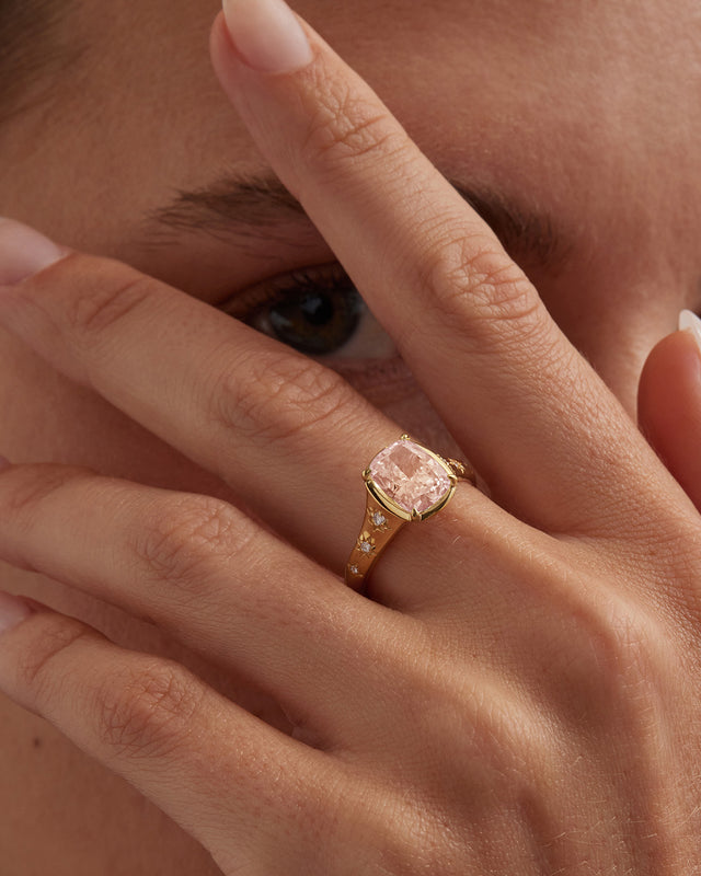 18k Gold Vermeil In Your Wildest Dreams Ring - Morganite