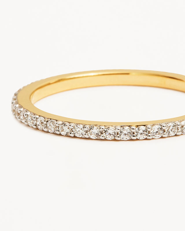 14k Solid Gold Mist Diamond Ring