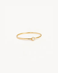 14k Solid Gold Sweet Droplet Diamond Ring