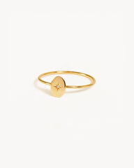 14k Solid Gold Shine Your Light Ring