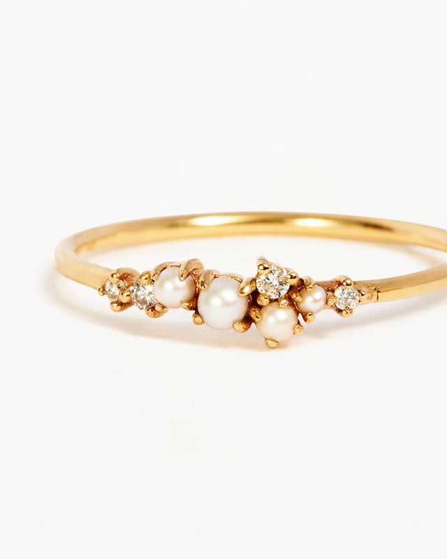 14k Solid Gold Tranquillity Diamond Ring