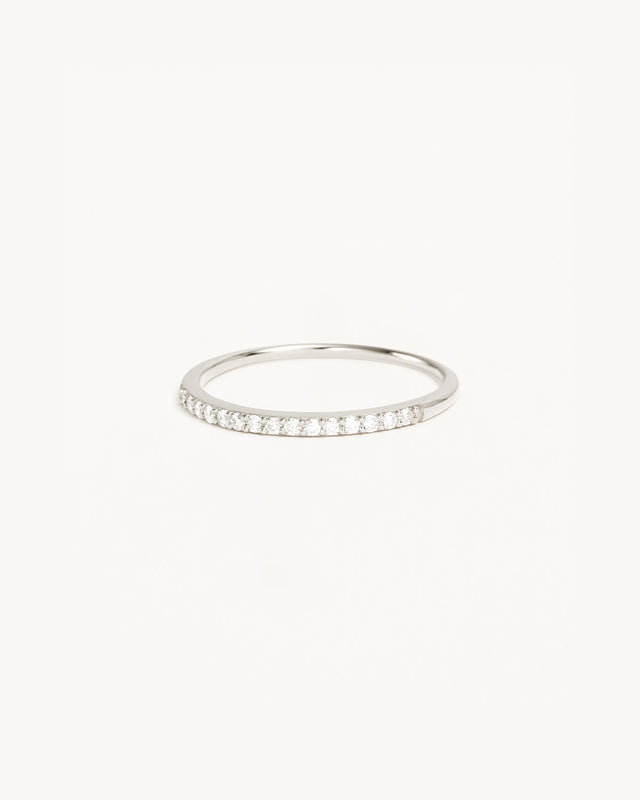 14k Solid White Gold Diamond Halo Ring