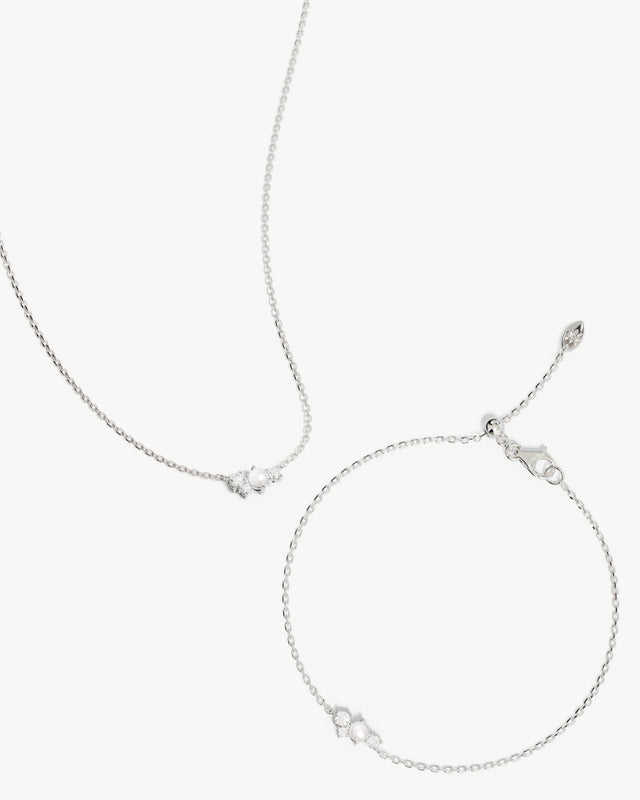 Sterling Silver Love in Stillness Pearl Gift Set