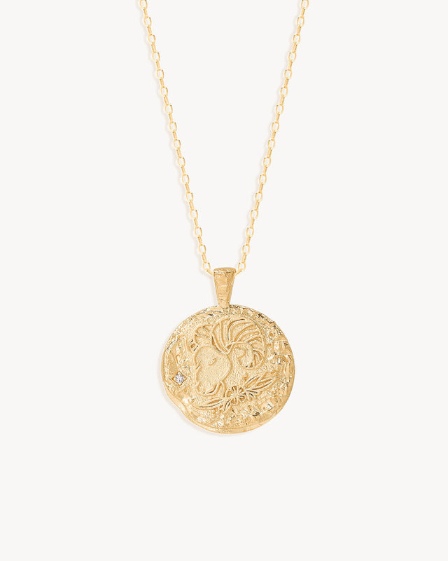 18k Gold Vermeil Written In The Stars Zodiac Necklace - Aries