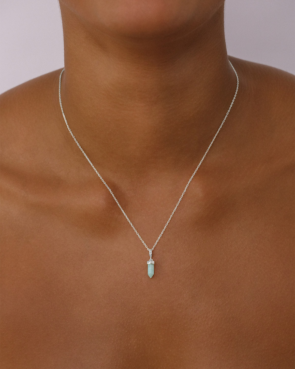 Raw on sale amazonite necklace