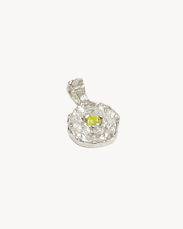 Sterling Silver Written In The Stars Birthstone Necklace Pendant - August - Peridot