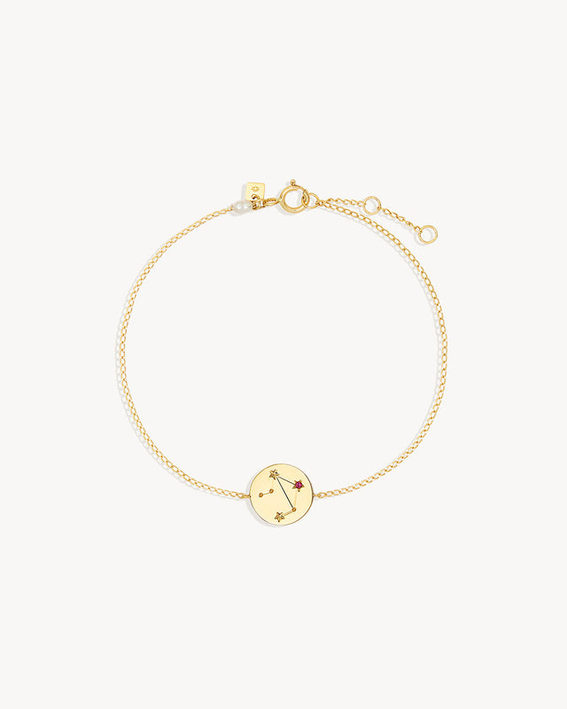 Red Heart Bracelet in 14K Solid Gold, Women's, Size: One size, Yellow