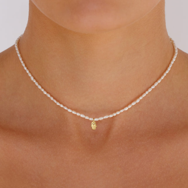 18k Gold Vermeil Prosperity Pearl Choker