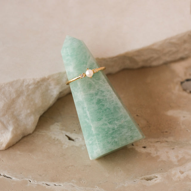 Amazonite Crystal Ring Stand